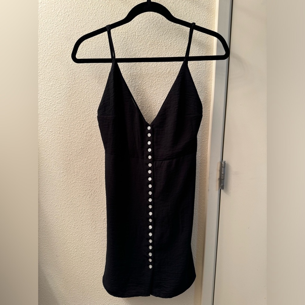 Urban Outfitters black mini slip dress
